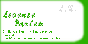 levente marlep business card